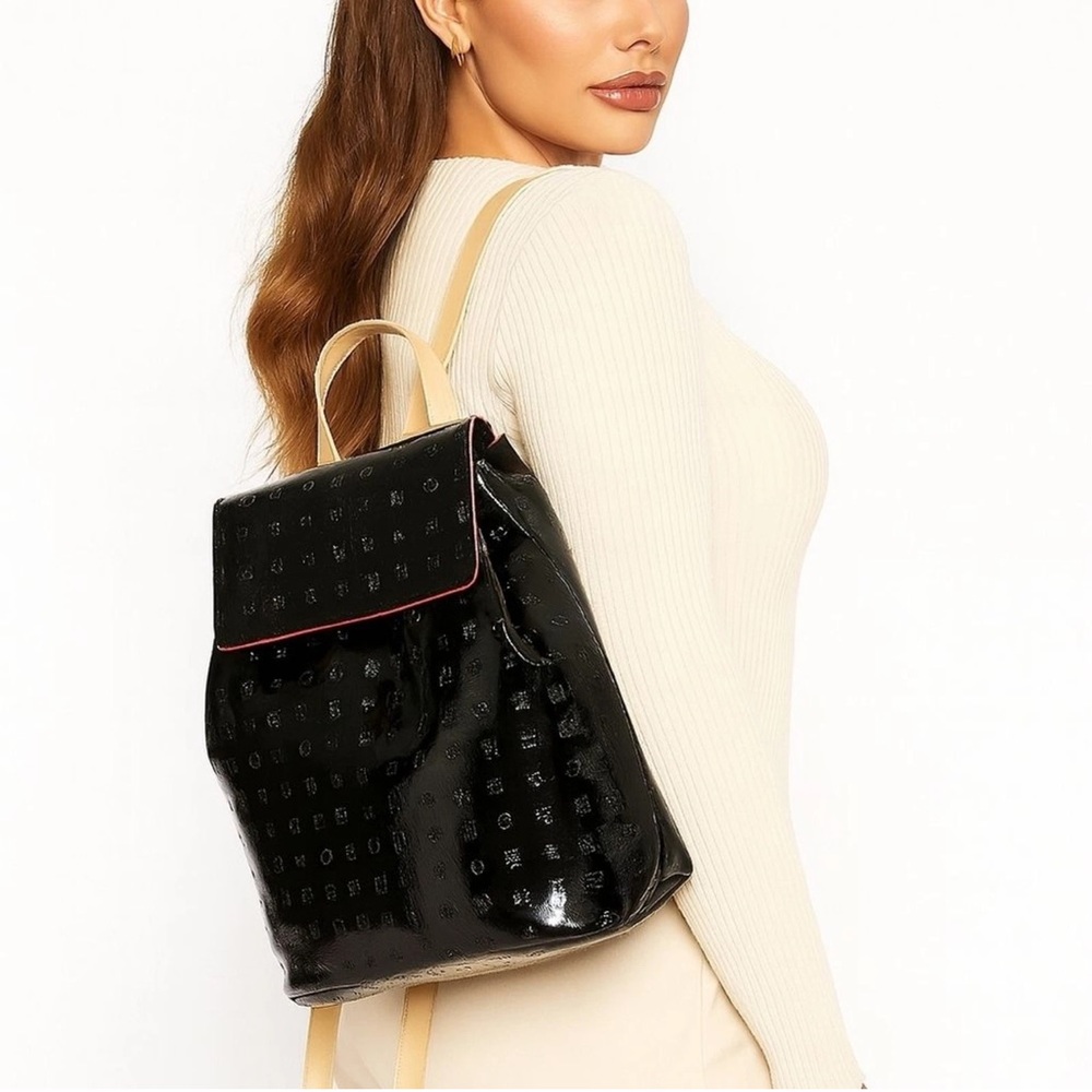Arcadia Y2K Patent Leather Backpack Bag 9” x 11” Approximately